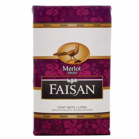 VINO TINTO MERLOT FAISAN 1 LT