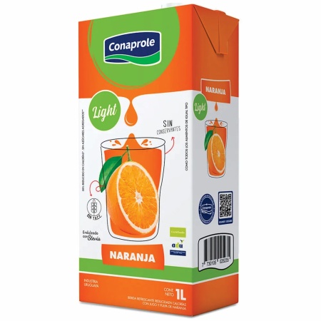 JUGO CONAPROLE NARANJA LIGHT CON PULPA 1 LT