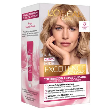 TINTA EXCELLENCE CREME RUBIO MIEL T. 8