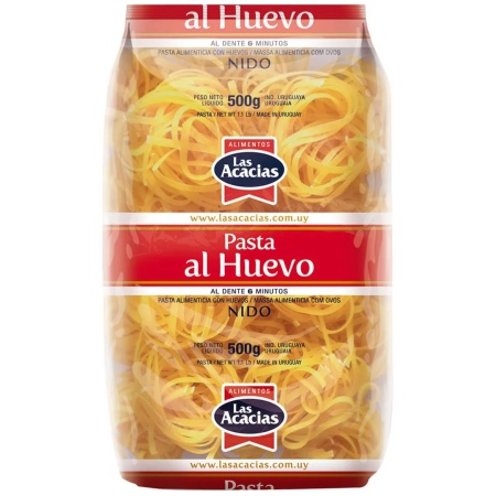 FIDEOS AL HUEVO LAS ACACIAS NIDO 500 GR