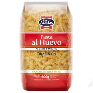 FIDEOS AL HUEVO LAS ACACIAS TIRABUZON 500 GR