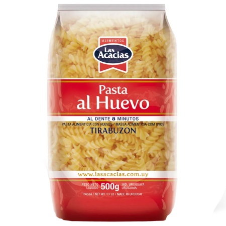 FIDEOS AL HUEVO LAS ACACIAS TIRABUZON 500 GR