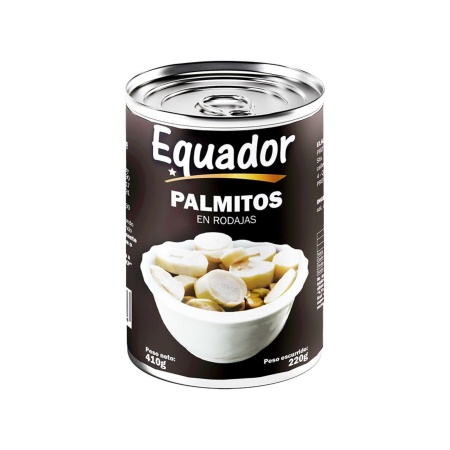 PALMITOS EN RODAJAS ECUADOR 410 GR