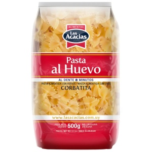 FIDEOS AL HUEVO LAS ACACIAS CORBATITA 500 GR
