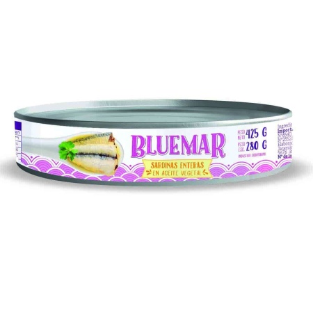 SARDINAS EN ACEITE BLUE MAR OVAL 420 ML