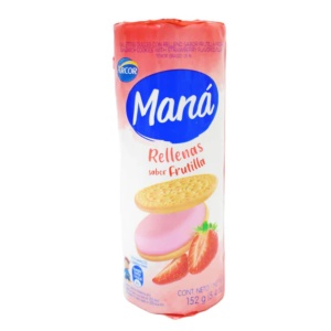 GALLETA RELLENA MANA VAINILLA/FRUTILLA ARCOR 152 GR.