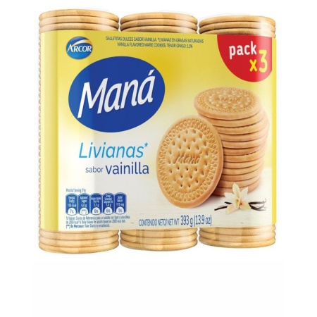 GALLETA MANA VAINILLA ARCOR 408 GR.