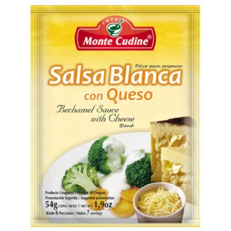SALSA BLANCA CON QUESO MONTE CUDINE 54 GR