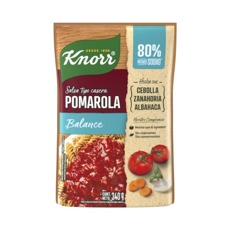 SALSA POMAROLA BALANCE KNORR 340 GR