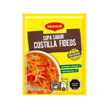SOPA MAGGI COSTILLA CON FIDEOS