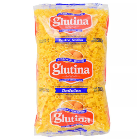 FIDEOS GLUTINA DEDALITO AL HUEVO 500 GR