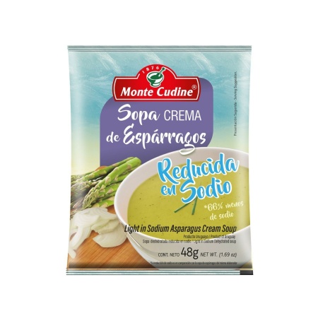SOPA CREMA MONTE CUDINE ESPARRAGOS SIN SAL
