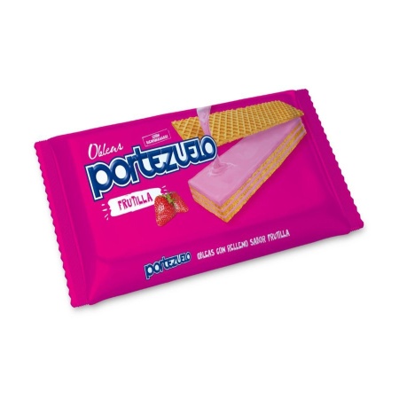 GALLETA WAFLE FRUTILLA PORTEZUELO 110 GR.