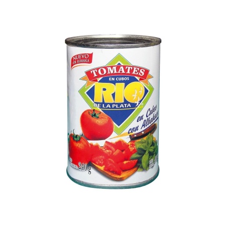 TOMATES EN CUBO CON ALBAHCA RIO DE LA PLATA 400 GR