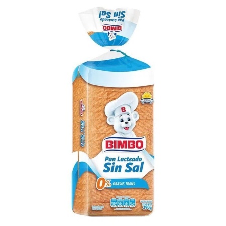 PAN BLANCO SIN SAL BIMBO 360 GR