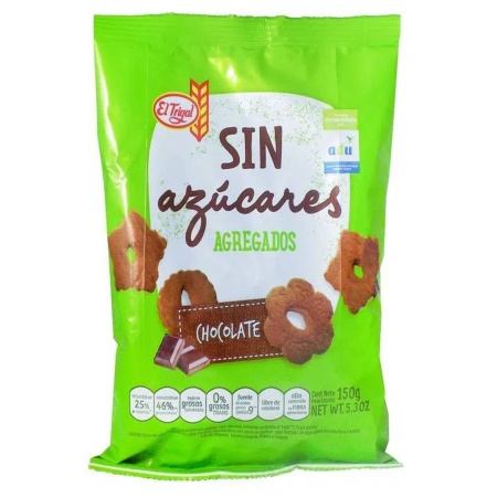 GALLETA DULCE CHOCOLATE EL TRIGAL 150 GR. S/AZUCAR