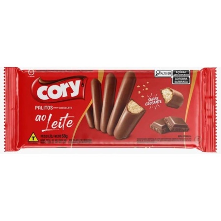PALITOS CORY BAÑADO CHOCOLATE CON LECHE 68 GR.