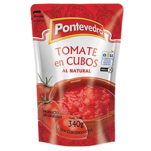 TOMATE EN CUBOS PONTEVEDRA 340 GR.
