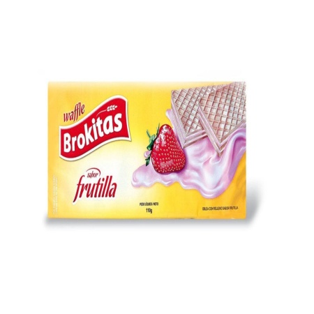 GALLETA WAFLE FRUTILLA BROKITAS 84 GR.
