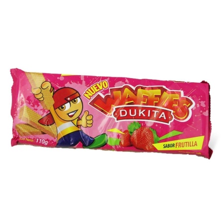 GALLETA WAFLE DUKITA FRUTILLA 81 GR.