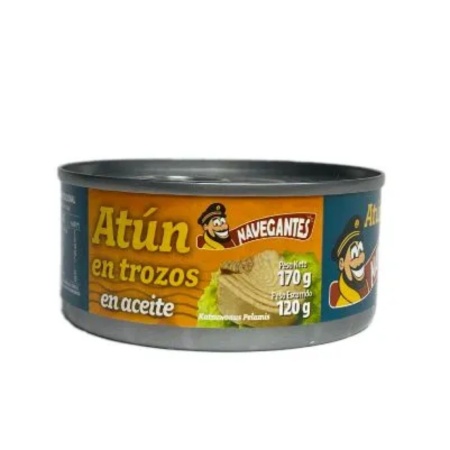 LOMITOS DE ATUN AL ACEITE NAVEGANTES 170 GR.