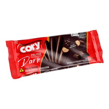 PALITOS CORY DARK CHOCOLATE AMARGO 68 GR.