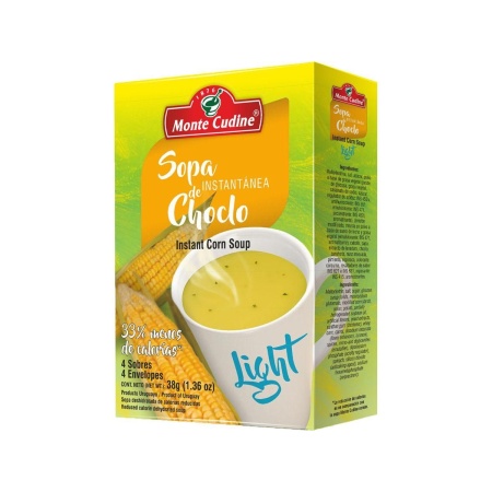 SOPA INSTANTÁNEA MONTE CUDINE CHOCLO LIGHT X 4