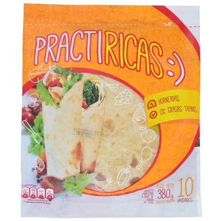 TORTILLAS PRACTIRICAS CLASICA 380 GR X 10