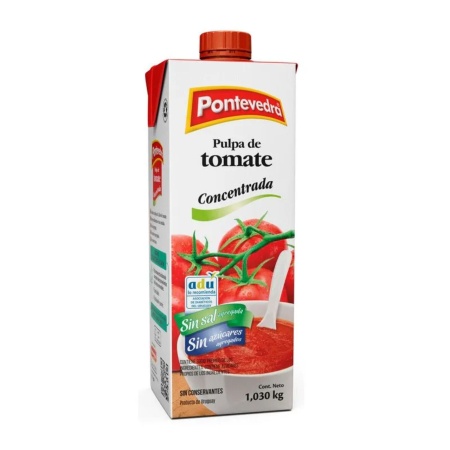 PULPA DE TOMATE CONCENTRADA SIN SAL Y SIN AZUCAR 1030 GR