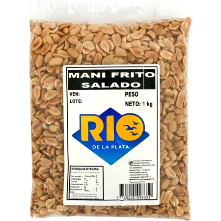 MANI FRITO SALADO RIO DE LA PLATA 1 KG.