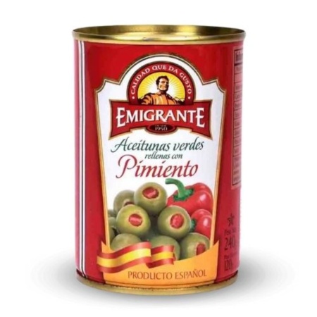ACEITUNAS RELLENAS CON PIMIENTOS EMIGRANTE 240 GR