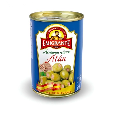 ACEITUNAS RELLENAS CON ATÚN EMIGRANTE 240 GR