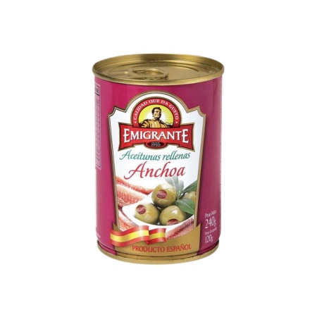 ACEITUNAS RELLENAS CON ANCHOAS EMIGRANTE 240 GR