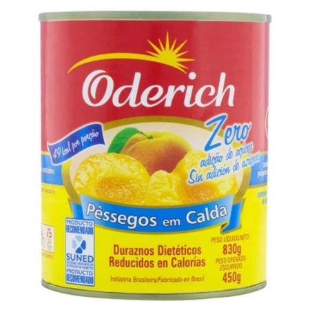 DURAZNO EN ALMIBAR ZERO AZUCAR ODERICH 830 GR