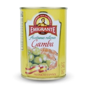ACEITUNAS RELLENAS CON GAMBAS 240 GR