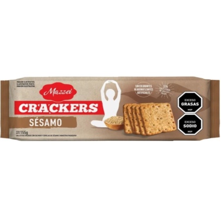 GALLETA CRACKER SESAMO MAZZEI 155 GR.