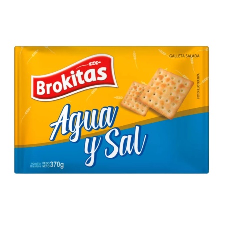GALLETA AL AGUA Y SAL BROKITAS 370 GR.