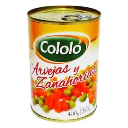 ARVEJAS Y ZANAHORIAS COLOLO 400 GR