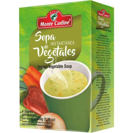 SOPA INSTANTÁNEA MONTE CUDINE VEGETALES X 4