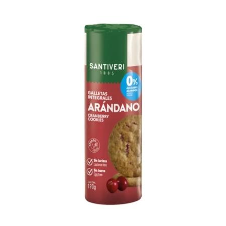 GALLETA ARANDANOS SANTIVERI 190 GR. SIN AZUCAR