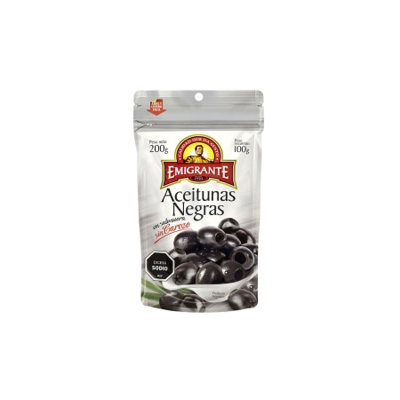 ACEITUNAS NEGRAS SIN CAROZO EMIGRANTE 100 GR