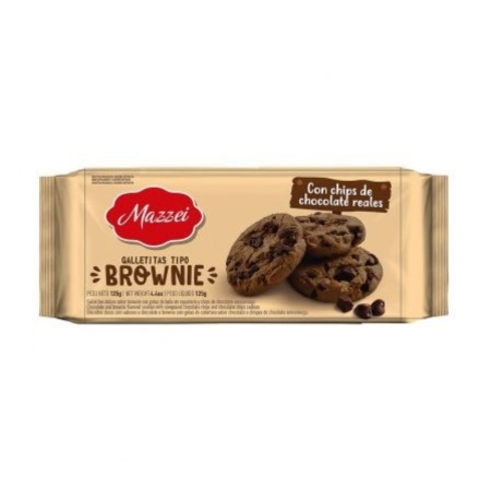 GALLETA COOKIE BROWNIE CON CHISPAS MAZEI 100 GR.