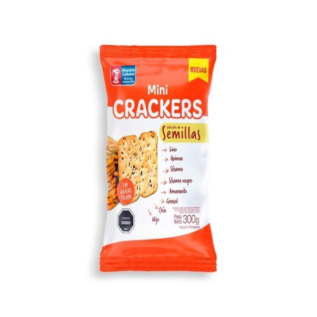 GALLETA MINI CRACKERS CON SEMILLAS MAESTRO CUBANO 300 GR.