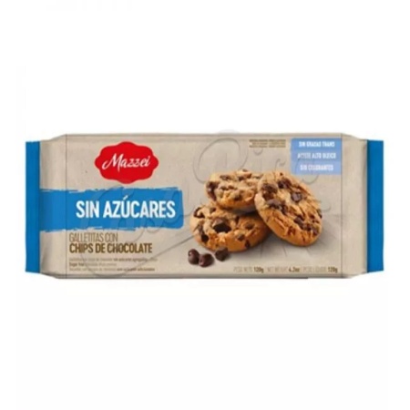 GALLETA COOKIE CHISPAS MAZZEI 110 GR- SIN AZUCAR