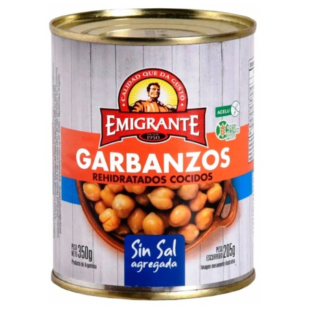 GARBANZOS EMIGRANTE SIN SAL 350 GR