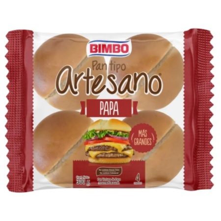 PAN DE PAPA ARTESANAL BIMBO X 4 300 GR