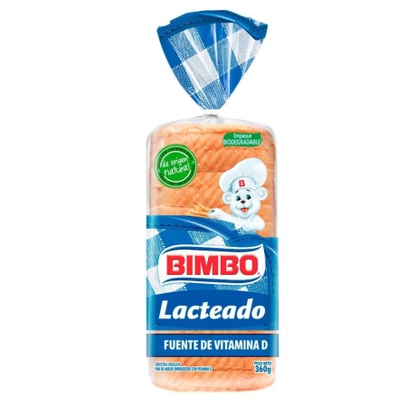 PAN CON VITAMINA D LACTEADO BIMBO 360 GR -