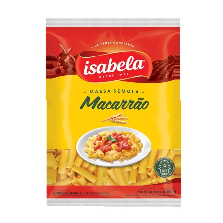 FIDEOS ISABELA SEMOLA MACARRONE 400 GR