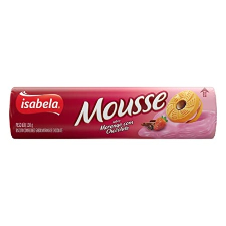 GALLETA RELLENA ISABELA MOUSSE FRUTILLA/CHOCOLATE 130 GR.