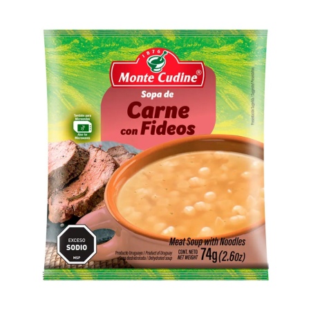 SOPA CREMA MONTE CUDINE CARNE CON FIDEOS 74 GR